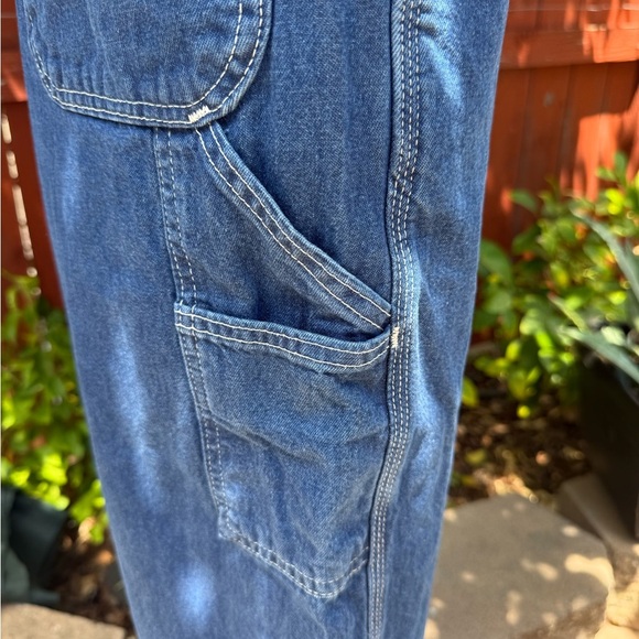 Carhartt Dark Blue Denim work Overalls - Picture 5 of 7